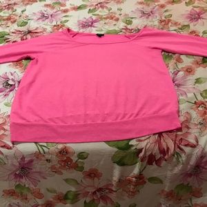 Torrid pink long sleeve boat neck top